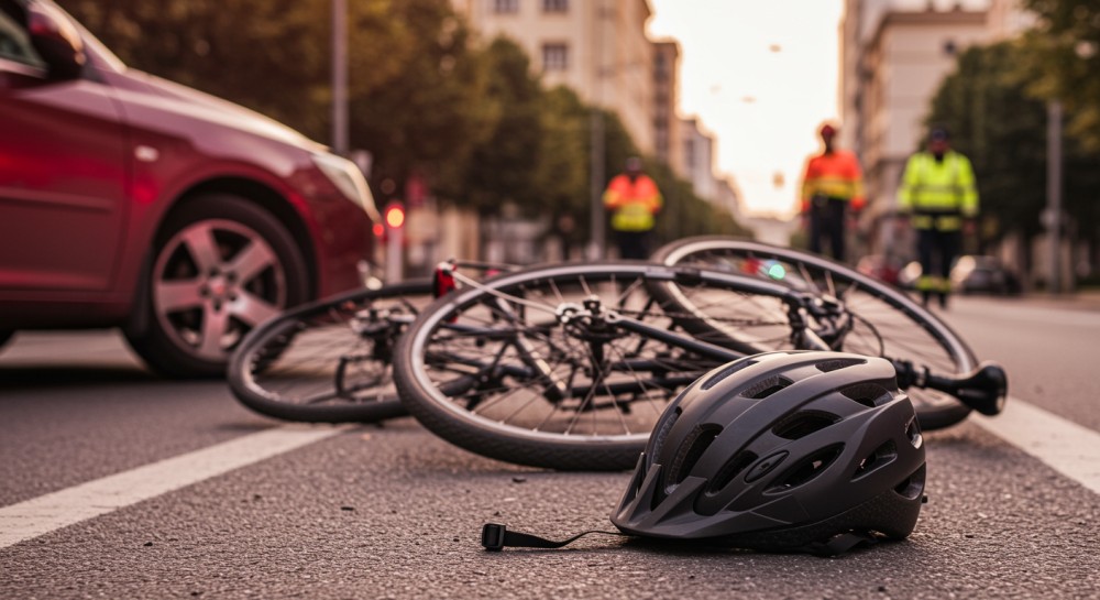 Rowerzysta w ciężkim stanie po zderzeniu z autem na trasie Parczew-Wisznice